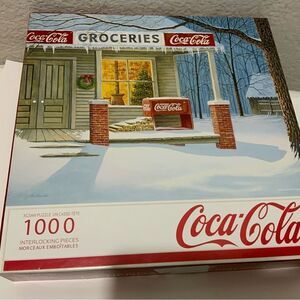 Corner Store Christmas Springbok Puzzle 1000 piece Coca-Cola Winter Snow